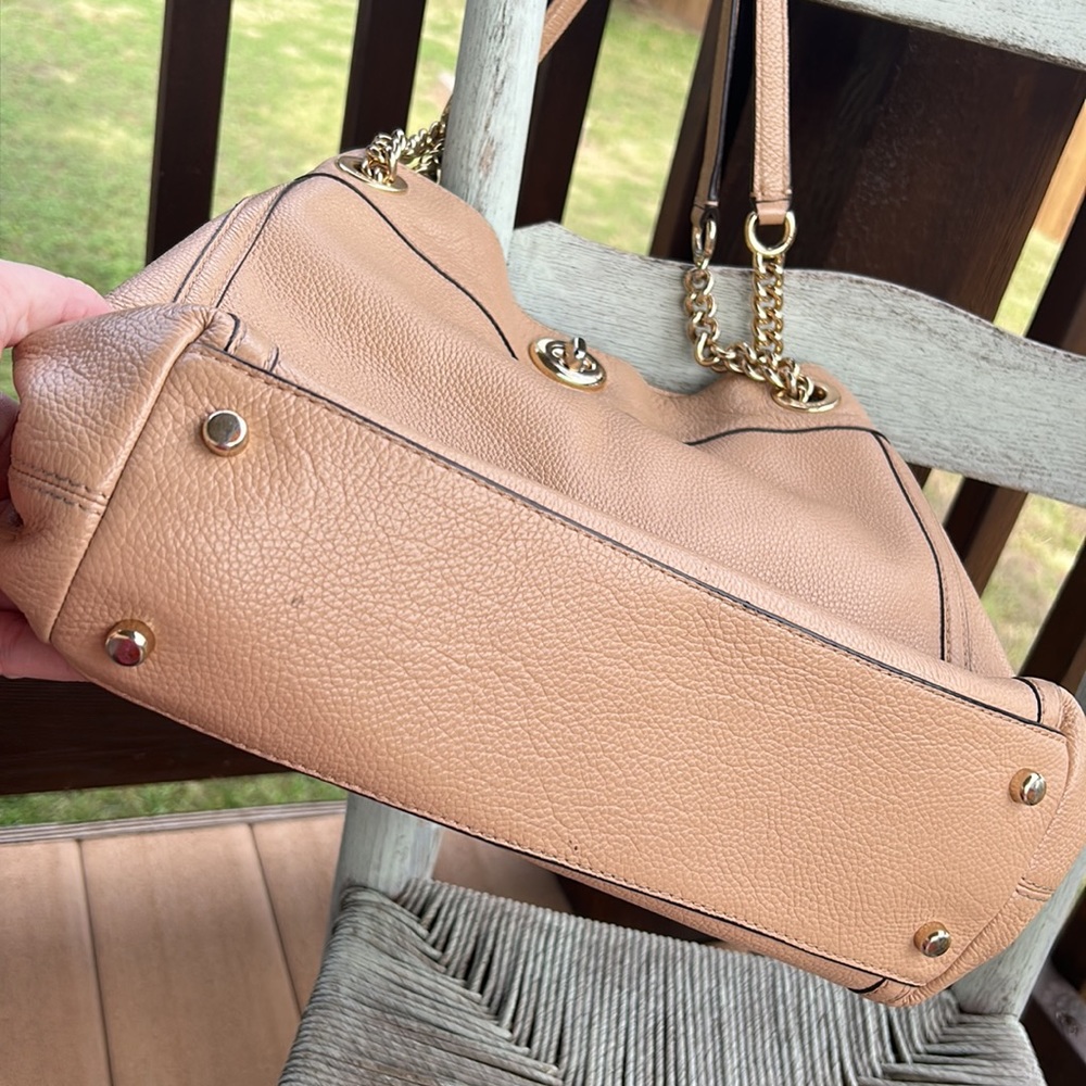 COACH Tan Edie Medium Shoulder Bag - Picture 11 of 16